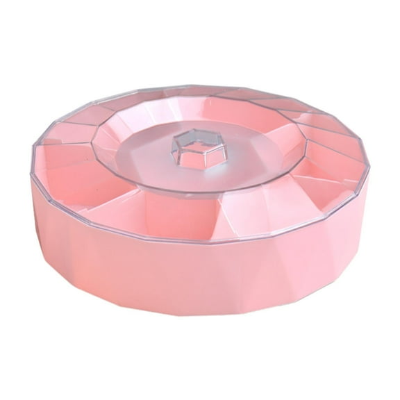 TISHITA Nut Serving Container Dessert Tray 7 Compartment Transparent Lid Decoration Sectional Tray Divided Candy Box for Home Desktop
