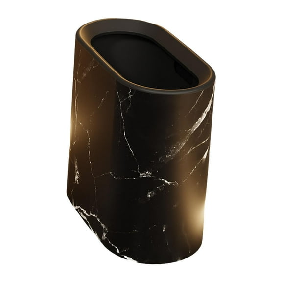 TISHITA Open Top Trash Can Double Layers Trash Bin Dustbin Simple Trash Bucket Modern Garbage Container Bin for Guestroom Living Room Black