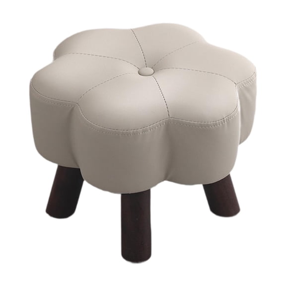 TISHITA Ottoman Stool Foot Stool Padded Seat Anti Slip Small Footstool Foot Rest for Entryway Apartment Bedroom Bedside Dressing Room gray