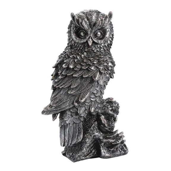 TISHITA Owl Statue Bird Owl Sculpture Halloween Decoration Backyard Courtyard Outdoors Decorations Garden Yard Indoor Owl Ornament