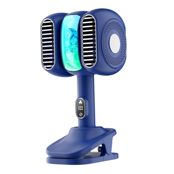 TISHITA Personal Fan with Clip Desk Fans 360 degree Adjustable Silent USB Clip on Fan Cooling Fan for Backpacking Travel Dorm Home Sleeping Deep Blue
