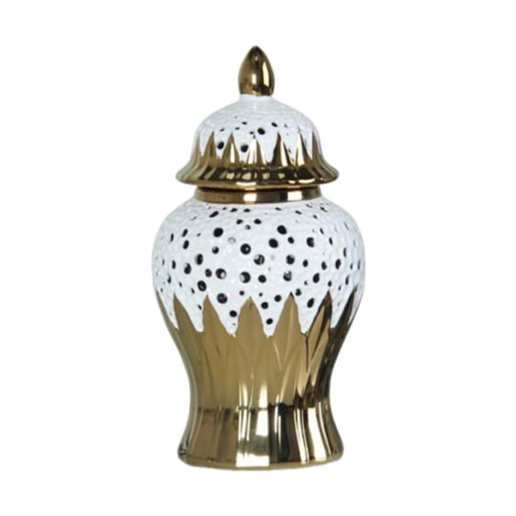 TISHITA Porcelain Ginger Jar Storage Tank Ceramic Vase for Flower Arrangement Office