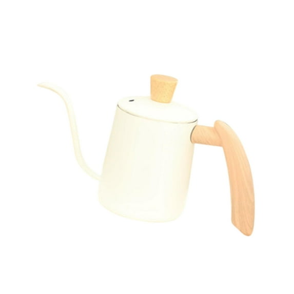 TISHITA Pour over Coffee Kettle Coffee Pot with Scale Stainless Coffee Maker Kettle for Home Kitchen Coffee Shop 350ML White