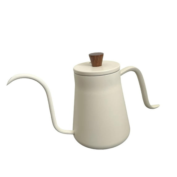 TISHITA Pour over Kettle Leather Wrapped Ergonomic Handle Anti Scald Small Tea Kettle Drip Coffee Pot for Bar Home Kitchen Restaurant 700ml