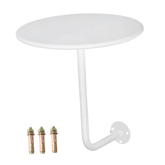 TISHITA Pub Dining Table Round Table Simple Convenient Compact Small Side Desk Wall Coffee Desk for Living Room Office Bedroom White