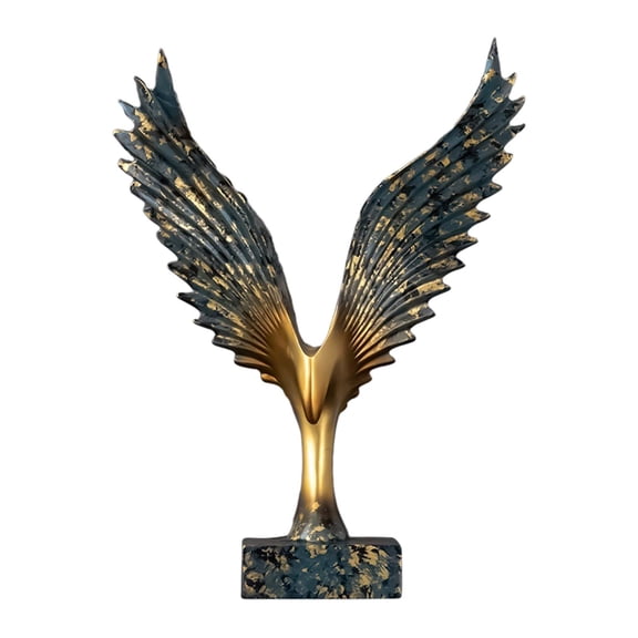 TISHITA Resin Spreading Wing Statue Sculpture Feng Shui Ornament Decorative Hand Crafted Table Decoration for Home Office Lightweight