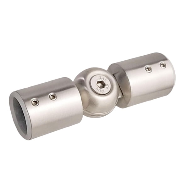 TISHITA Rod Connector Hinged Elbow Connector Heavy Duty Bathroom Glass Door for Bay Window Curtain Rods with Screws Adjustable Angle 19mm brushed