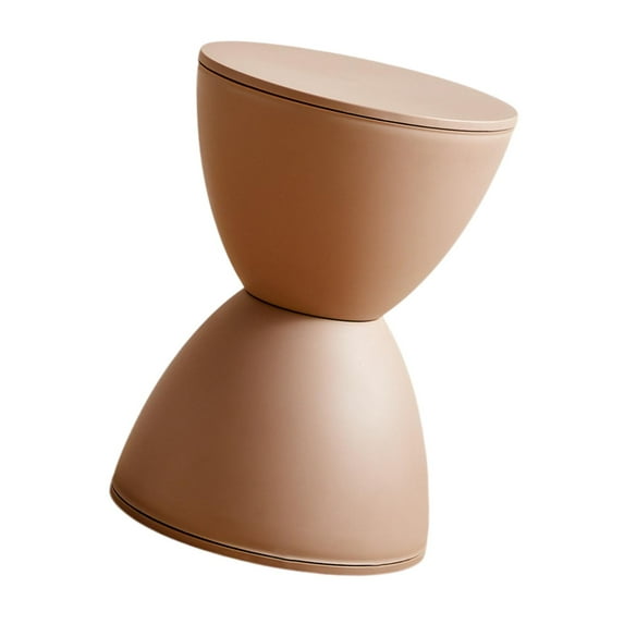 TISHITA Round Foot Stool Change Shoe Stool Decor Multipurpose Seat Small Footstool Ottoman for Apartment Home Nursery Bedside Doorway Brown