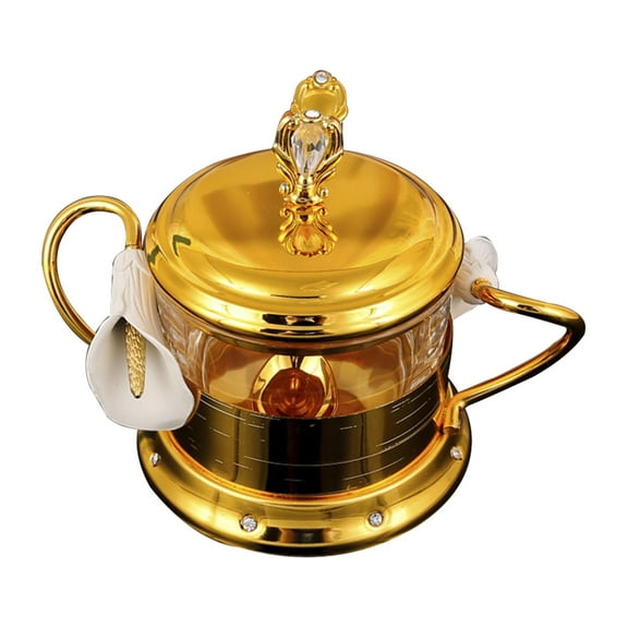 TISHITA Seasoning Pot Candy Jar European with Lid Creative Reusable Honey Jar Seasoning Jar for Festival Restaurant Party Living Room