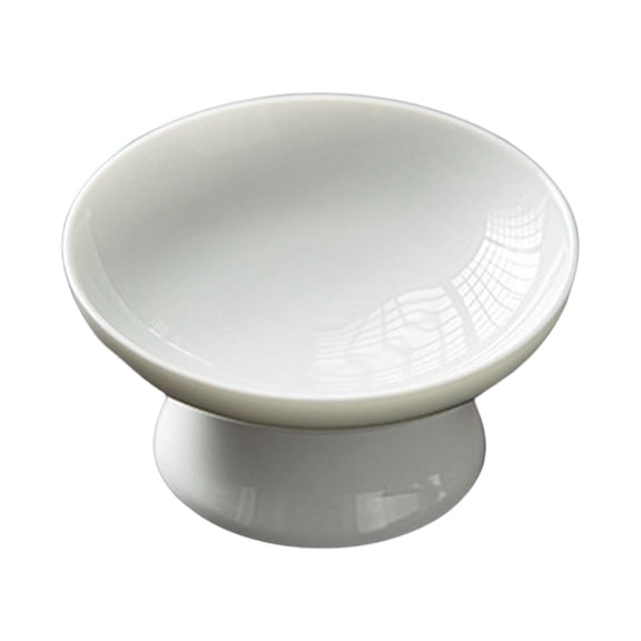 TISHITA Serving Platter, Ceramic Tray, Round, Multi-Purpose, Elegant Decorative Fruit Bowl, Porcelain Serving Tray for Fruit Snacks, Kitchen White