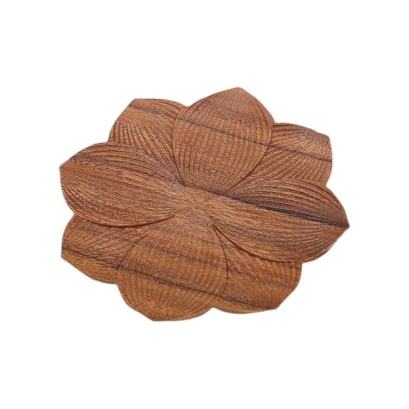 TISHITA Serving Tray Wooden Platter Plate Board Leaf Wood Tray Organizer Dessert Fruit Display Solid Wood Easy Maintenance Suitable for Homes Kitchens Restaur Lotus