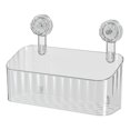 thumbnail image 1 of TISHITA Shower Basket Suction Cup Bathroom Organizer Wall Mounted Simple Shower Storage Rack Shower Shelf for Kitchen Apartment Toilet Clear L, 1 of 8
