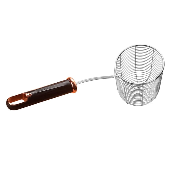 TISHITA Skimmer Ladle Food Strainer Colander Hanging Mesh Strainer Drainer Drainer Ladle Dumplings Cooking Kitchen Fried Food Meatballs black handle