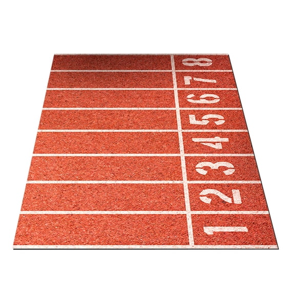 TISHITA Sports Field Rugs Kids Play Washable Bedside Home Decor, Soft Floor Pad Blanket Carpets for Children Living Room Boys Girls Bedroom Entryway , 50cmx80cm Red