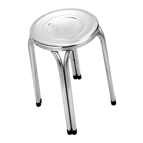 TISHITA Stackable Stool Stainless Steel Sturdy Round Stool for Garden Outdoor Indoor