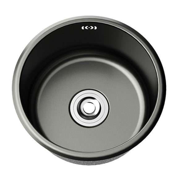 TISHITA Stainless Steel Kitchen Sink Drop in Bar Sinks Round Island Counters Sink Rustproof Fast Drainage Design Heavy Duty 6.3" Deep