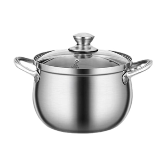 TISHITA Stainless Steel Stocking Pot Soup Pasta Stew Pot for Gas Induction Cooker Party 20cm