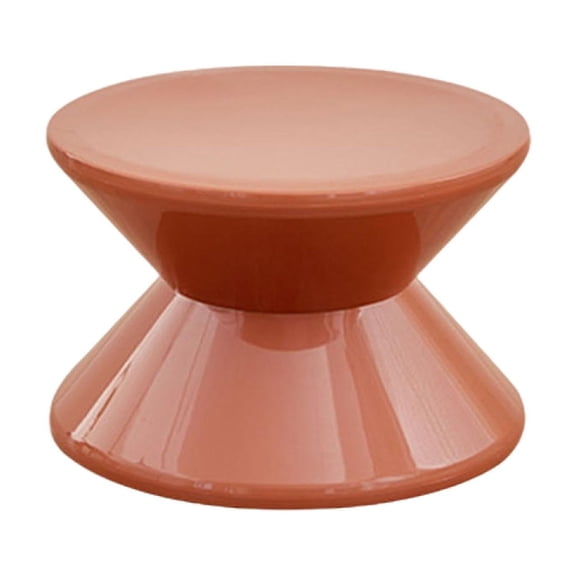 TISHITA Step Stool Round Side Table Bedside Table End Table with PP Hourglass Shape Lightweight Sturdy Portable Design Suitable for Living Room Hallway Entryw 2 Tier
