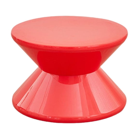 TISHITA Step Stool Round Side Table Bedside Table End Table with PP Hourglass Shape Lightweight Sturdy Portable Design Suitable for Living Room Hallway Entryw 2 Tier