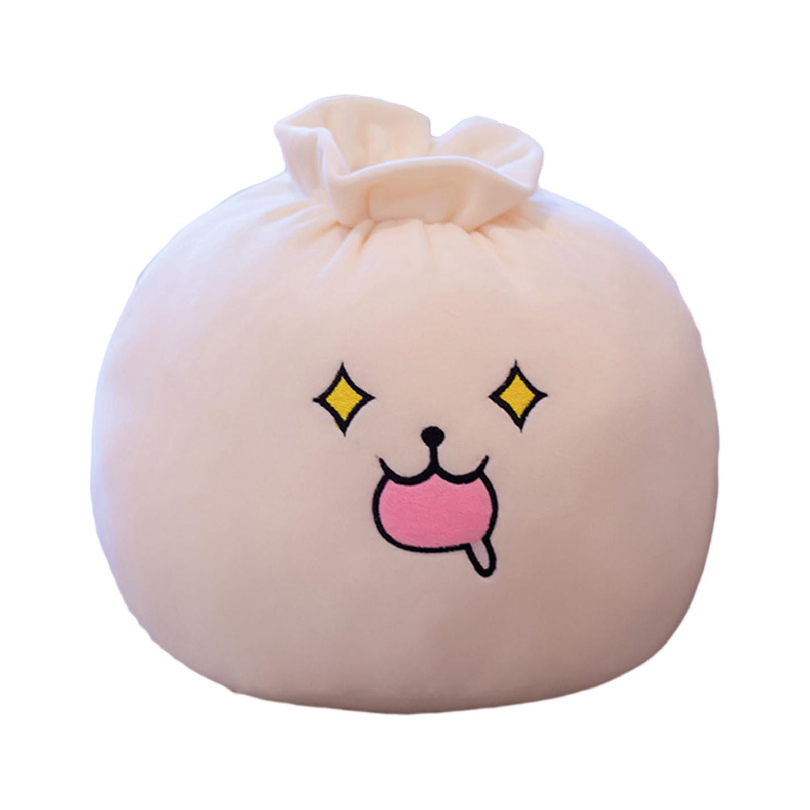 TISHITA Stuffed Plush Dumpling Plush Pillow Baozi Cute Expression Comfortable Stuffed Throw Pillow for Car Bedroom B