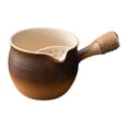 thumbnail image 1 of TISHITA Tea Kettle Chinese Ceramic Teapot with Tea Strainer with Anti Scald Handle Milk Jug Tea Pot for Kitchen Household Tea House Picnic Large Brown, 1 of 8