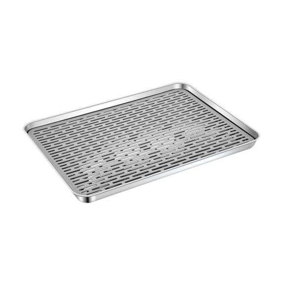 TISHITA Tea Table Box Chinese Tea Tray Stainless Steel Kungfu Tea Tray Tea Ceremony with Drain Tray Kungfu Tea Tray Tea Tray Teahouse 23.5x17.5x2.5cm
