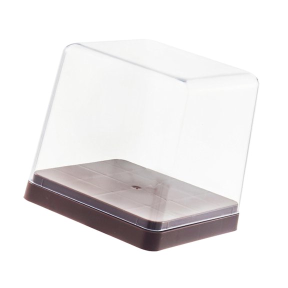 TISHITA Teapot Storage Box Clear Display Case Household Tea Cup Organizer for Displaying Collectibles for Kitchen Study Room Bathroom Brown Base