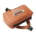 thumbnail image 1 of TISHITA Tissue Holder Car Armrest Napkin Box Backseat Tissue Organizer for Boat RV Multipurpose PU Leather with Elastic Strap Brown, 1 of 8