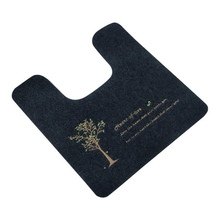 TISHITA Toilet Bath Floor Mat, Soft Comfortable Absorption Non-Slip Thick Easier to Dry for Bathroom Commode Rug, Dark Gray