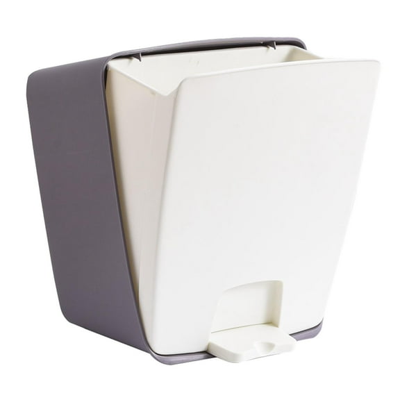 TISHITA Trash Bin Foot Garbage Bin Matte Hands Free Silent and Gentle Lid Step Trash Can Pedal Garbage Bin for Home Office Restaurant white