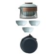 thumbnail image 1 of TISHITA Travel Tea Set Chinese Tea Set 1 Pot 3 Mini Cups Teapot and Cup Set Teaware for Thanksgiving Climbing Hiking Outdoor Activity D, 1 of 8