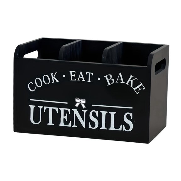 TISHITA Utensil Holder Party Practical with 3 Compartments Box for Forks Cafe Buffet