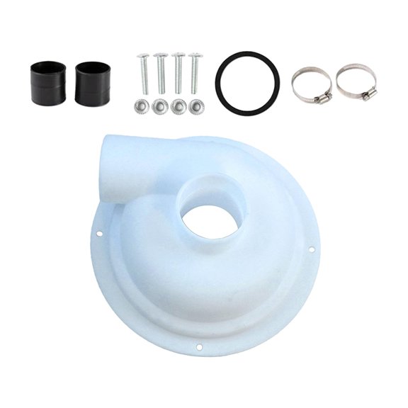 TISHITA Vacuum Dust Separator Cyclone Cover Portable Construction Waste Sand Plaster Chipboard Cyclone Separator Cover Dust Collector White