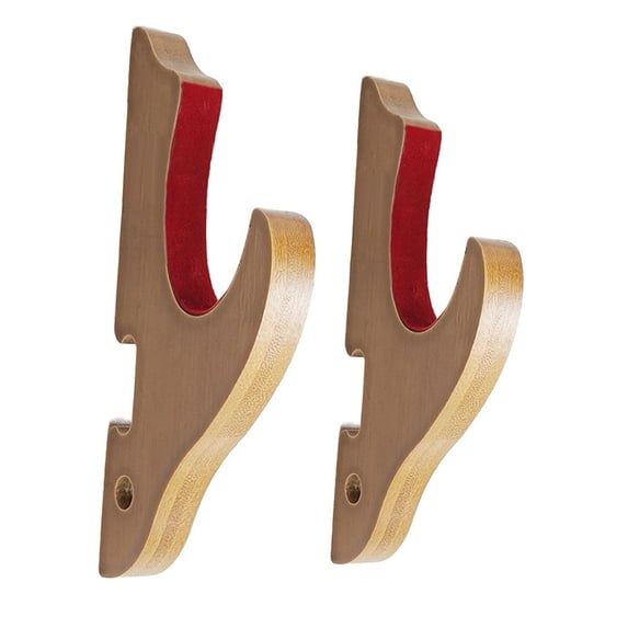 TISHITA Wall Mount Display Stand, Display Hanger, Bamboo, Velvet Padded Hook Wall Display Rack for Flute Tanto 1 Tier