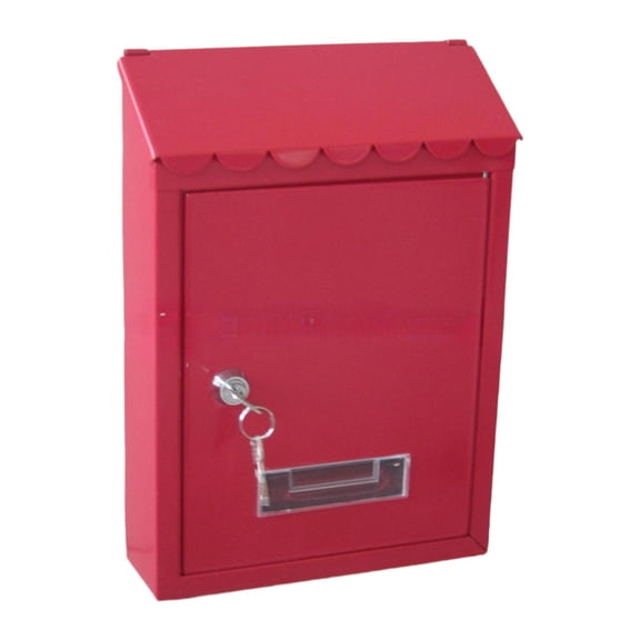 TISHITA Wall Mount Mailbox Mail Box Lockable Iron Weatherproof Large with 2 Keys Postbox Letterbox for Office Outdoor Home Decorative