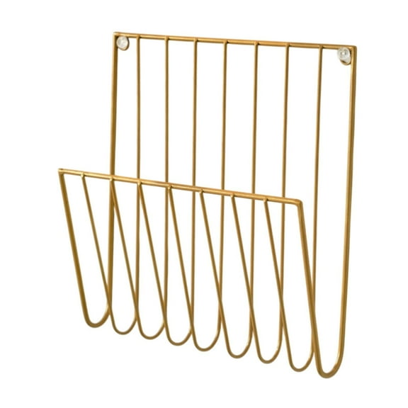 TISHITA Wall Mounted File Holder Versatile Rack for Letters files Envelopes Gold