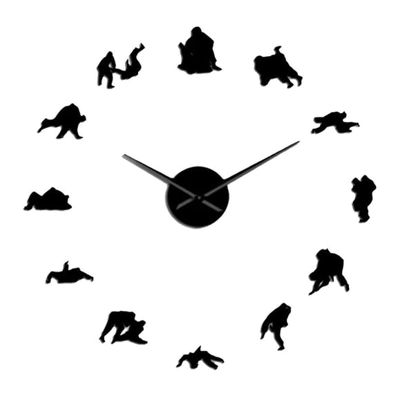 TISHITA Wall Sticker Diy Wall Sticker Clock 3D Big Mirror Clock Wall Stickers 2020 New Home Decoration Modern design the wall Clocks Black