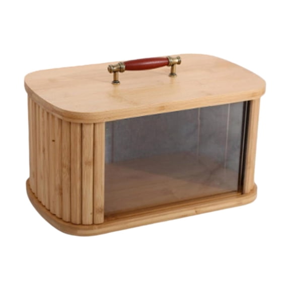 TISHITA Wood Bread Box Bread Storage Container Multipurpose Keeper Retro Bridesmaid Gift Box Food Storage Container for Bakery Pantry wood 34.5cm