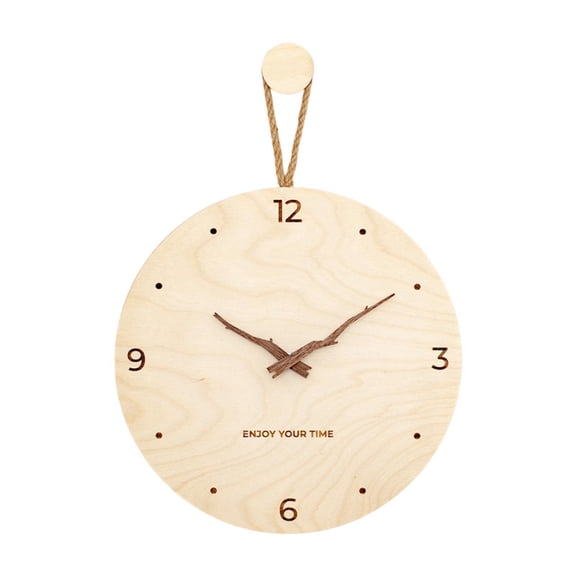 TISHITA Wood Wall Clock Decorative Clock Minimalist Modern Nordic Wall Ornament Wall Hanging Clock for Bedroom Office Home Decoration