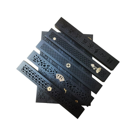 TISHITA Wooden Incense Holder Incense Burner Desk Ornament Fine Craftsmanship Incense Box Incense Stick Holder for Office Living Room Lotus Pattern