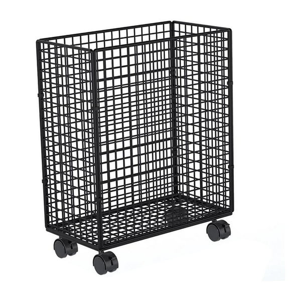TISHITA Yoga Mat Holder Yoga Mat Storage Rack Basket with Wheels Home Gym Storage Organizer Rack for Foam Roller Resistance Bands