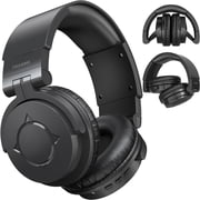 TISHORE Wireless Bluetooth over Ear Headphones, Foldable with Microphone, Noise Cancelling, Black