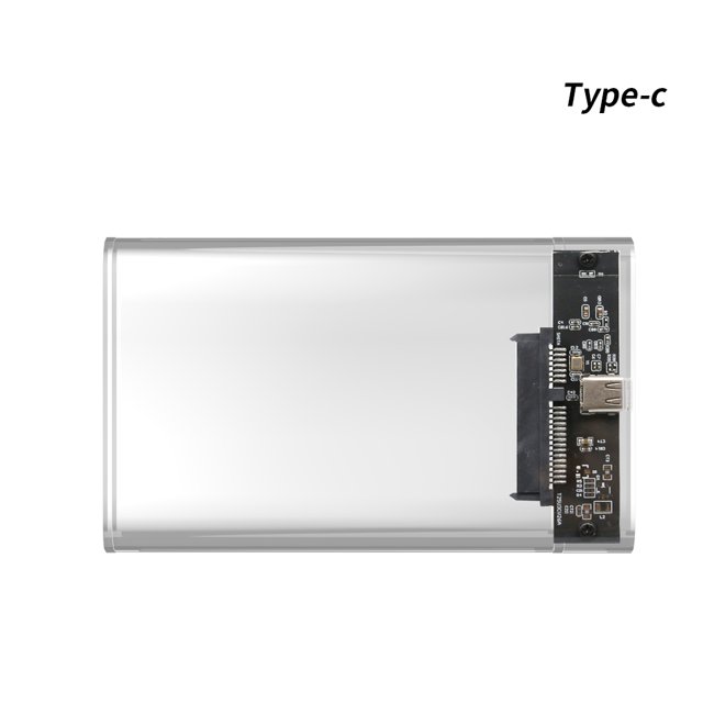 TISHRIC Transparent HDD Case USB 3.0 Type C For SSD External Hard Disk