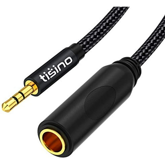 TISINO 1/4 to 3.5mm Adapter, 1/4" Female to 1/8" Male Stereo Audio Adapter for Headphone, Amplifiers, Guitar, Amp etc. - 1ft/30cm