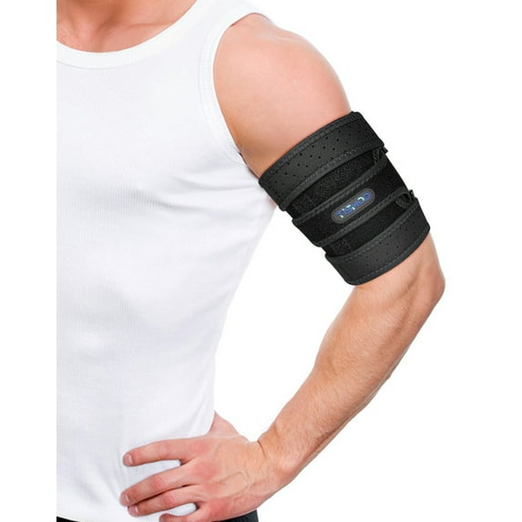 TISMOD Bicep Tendonitis Brace Relief Pain for Bicep&Triceps and Muscle Strains, Upper Arm Brace Support Compression Sleeves Fit Men&Women (Black, S)