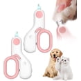 thumbnail image 1 of TISMOD LED Upgrade Pet Nail Clippers with Light, Nail Clippers for Cats Dogs, Trim Your Pets Nails Easy and Pain-Free Grooming Tool for Small Animals (Pink 2PCS), 1 of 6