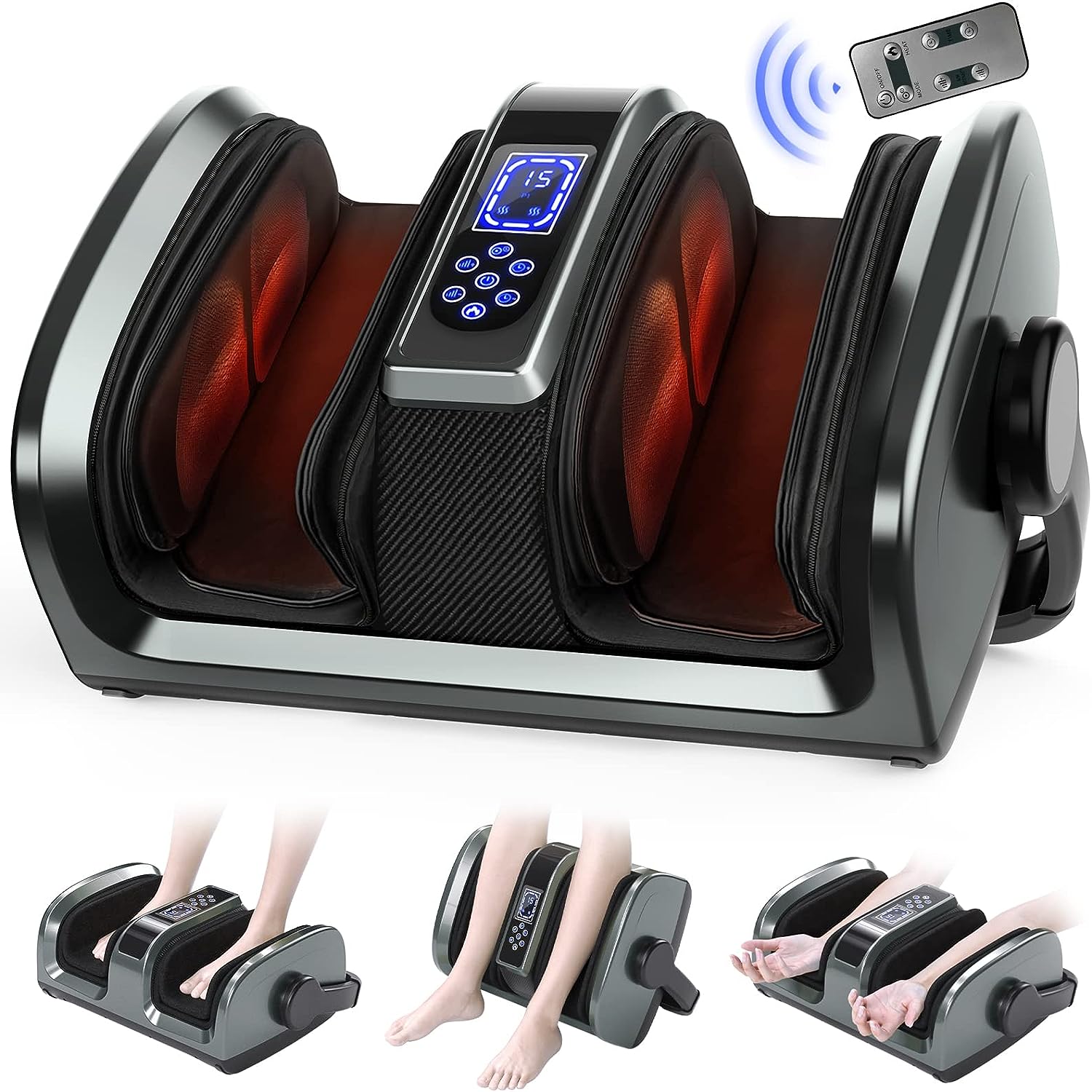 TISSCARE Shiatsu Massage Foot Massager Machine Improves Blood Flow Circulation, Deep Kneading
