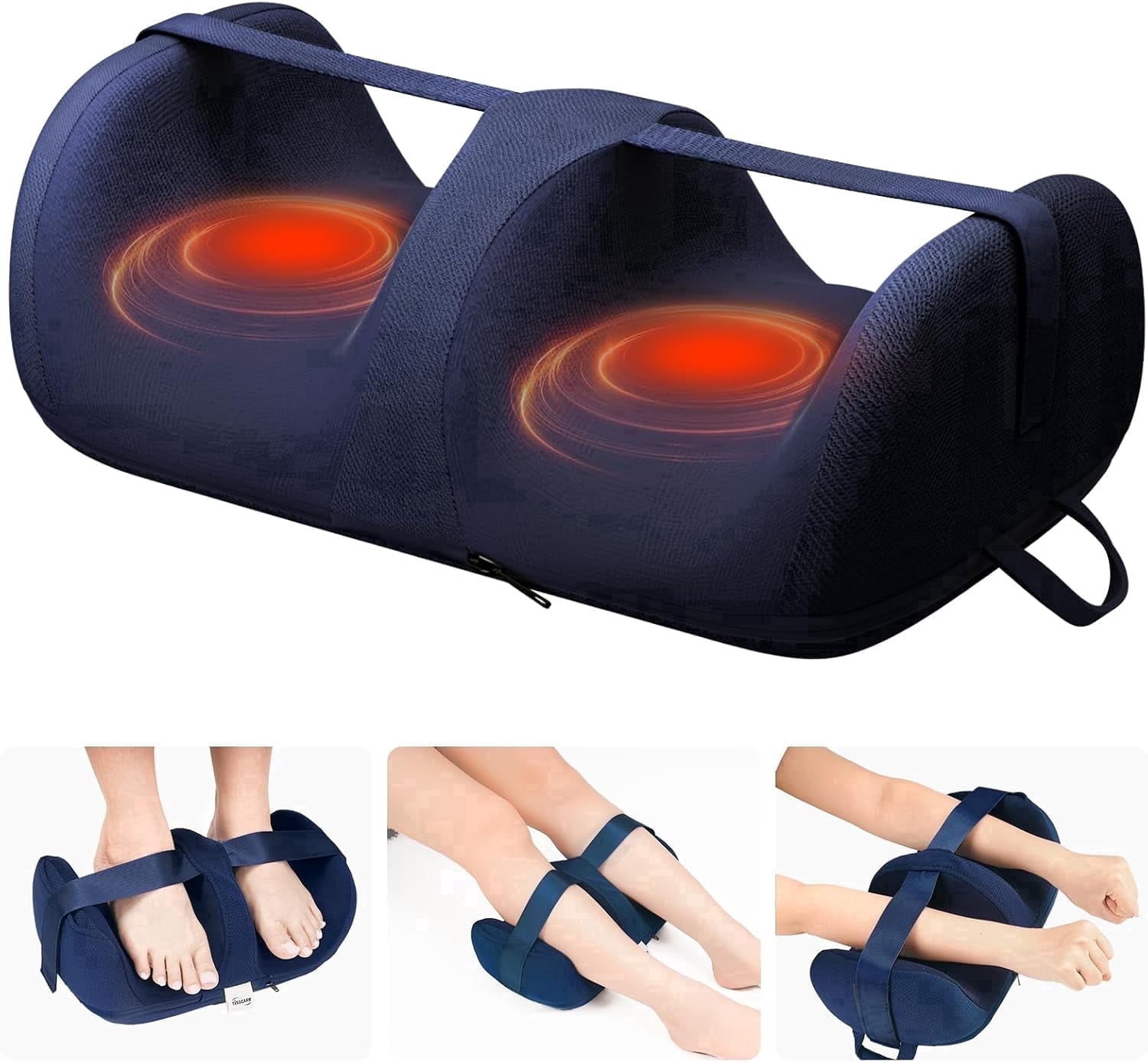 TISSCARE Shiatsu Foot Massager with Heat, Deep Kneading Leg and Calf Massage Machine