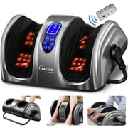 TISSCARE Shiatsu Foot Massager Machine with Heat- Kneading for Pain Relief, Plantar Fasciitis- Gray