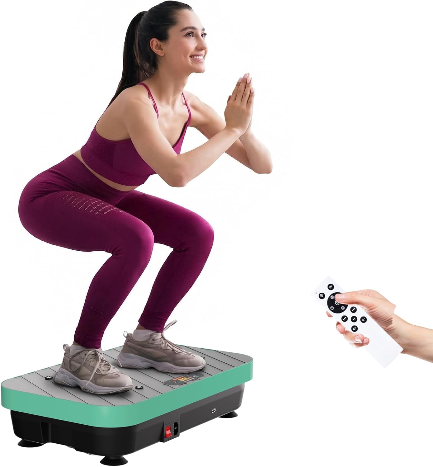 TISSCARE Vibration Plate Exercise Machine - 400Lbs Capacity Low-Impact Whole Body Workout Platform, Quiet Home Gym Equipment for Daily Fitness